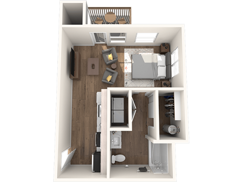 Sumner Mill Apartments 3D Floor Plan Studio